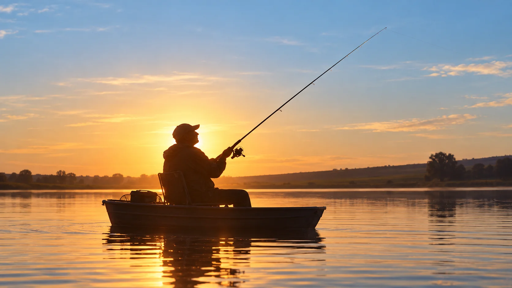 Pesca esportiva no pôr do sol, universo da FEIPECC